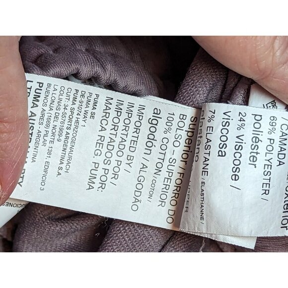 Puma Women's Size Small Dusty Purple Ankle Tight Joggers With Drawstring - Picture 12 of 16